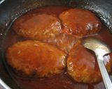ふんわりあっさり煮込んでチキンハンバーグ作り方7写真