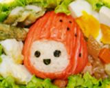いちごっちのたらカマおにぎり✿キャラ弁作り方5写真