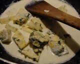エビ入り　ブルーチーズのクリームパスタ作り方3写真