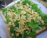 水菜と天かす♡トリプル食感トースト作り方4写真