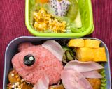出目金弁当☆お魚(金魚)キャラ弁作り方7写真