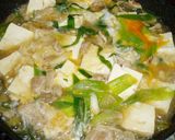 フライパン一つで簡単豚玉豆腐！作り方4写真