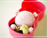 食いしん坊♪ぶたちゃん＊キャラ弁作り方4写真