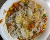 レンジ簡単洋風シーフードおこわ味炒飯弁当作り方8写真