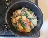 出汁入り味噌で、我が家の定番味噌肉じゃが作り方11写真