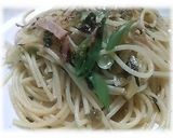 ベーコンと辛子高菜のパスタ作り方7写真