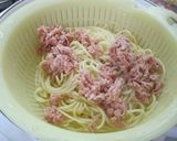 シャキシャキ水菜のツナパスタ作り方2写真