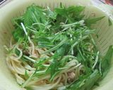 シャキシャキ水菜のツナパスタ作り方3写真