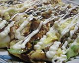 キャベツとお餅のお好み焼き風オムレット作り方4写真