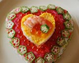 バレンタインに♪ハートの２段ケーキ寿司作り方8写真