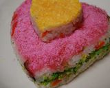 バレンタインに♪ハートの２段ケーキ寿司作り方7写真