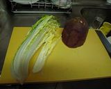 ほっこりしよう❤さつまいも白菜のミルク煮作り方1写真