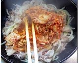豚キムチ ♪ のっけ丼 ♪作り方4写真