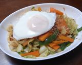 醤油が香る野菜焼うどん作り方6写真