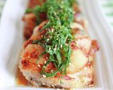 鶏もも肉を甘辛だれと大葉で。作り方5写真