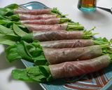 生ハムのルッコラとチーズ巻き作り方3写真