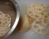 れんこんの柚子味噌風味作り方1写真
