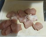 鶏むね肉ときのこのガーリック醤油炒め作り方1写真