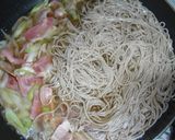 ベーコン葱蕎麦作り方5写真
