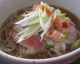 ベーコン葱蕎麦作り方6写真