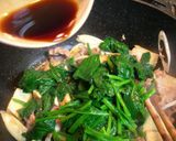 厚揚げとほうれん草の醤油炒め作り方5写真