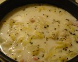 白菜とベーコンのミルクスープパスタ☆作り方5写真