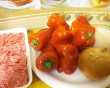 辛そうなピーマンの肉詰め作り方1写真