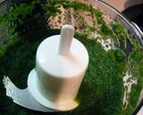 目にも鮮やか♪蒸し豆腐の春菊ソース作り方3写真