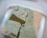 目にも鮮やか♪蒸し豆腐の春菊ソース作り方5写真