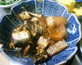 圧力鍋でさんまと大根の黒糖もろみ酢煮作り方4写真