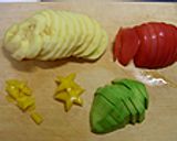 クリスマス風☆野菜の重ね蒸しハーブ風味作り方1写真