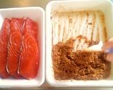 秋鮭の味噌漬け。作り方1写真