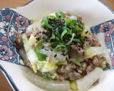 白菜とあいびきミンチ肉の白だし煮作り方8写真