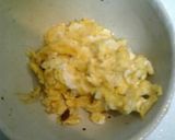 春菊とたまごの彩り炒め作り方1写真