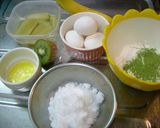 ヤーコンの抹茶米粉ロールケーキ♪作り方1写真