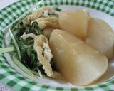 超簡単☆うす揚げと水菜の煮物作り方3写真