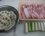 鶏とれんこんの黒酢さっぱり煮作り方1写真