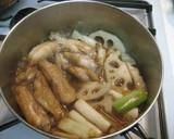 鶏とれんこんの黒酢さっぱり煮作り方3写真