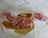 豚と柿の甘辛炒め作り方1写真