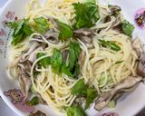 セロリの葉と舞茸とレモンの冷製パスタ作り方5写真