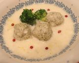 バジル入りチキンミートボールスープ作り方5写真
