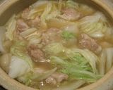 白菜と鶏肉の治部煮風鍋作り方8写真