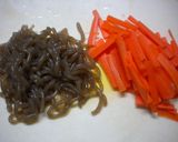Rレンジで人参と糸蒟蒻煮（お弁当）作り方1写真