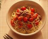 ツナとトマトのレモンバター醤油パスタ作り方2写真
