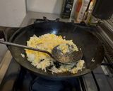 鰹節が決めて！大根の葉の漬けもの炒飯作り方5写真