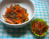 Rレンジで人参と糸蒟蒻煮（お弁当）作り方5写真