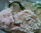 鶏と豚の肉団子鍋作り方8写真