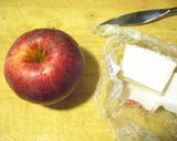 レンジでチンする☆りんごチーズ作り方1写真