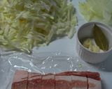 キャベツと豚バラのさっぱり蒸し煮作り方1写真