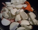 蕪とベーコンの簡単炒め作り方6写真